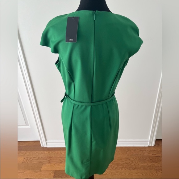 MANGO V-neck Belted Dress - Picture 4 of 5